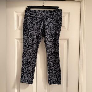 Nike Gray and Black Leopard Print Dri-FIT Leggings